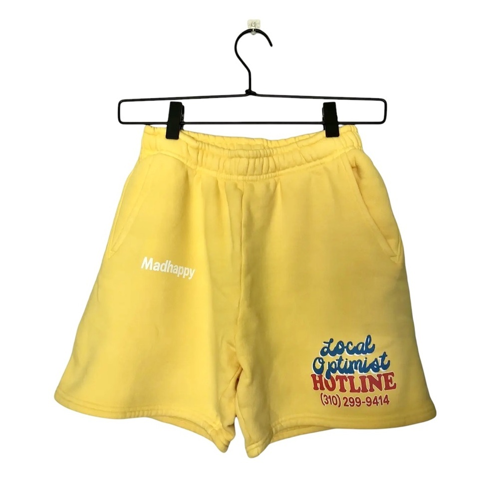 Madhappy Local Optimist Hotline Shorts in Solar Size Small